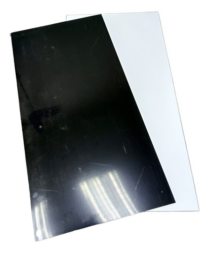 Lamina Abs Para Laser Negro/fondo Blanco 0.60mx1.20mx1.5mm