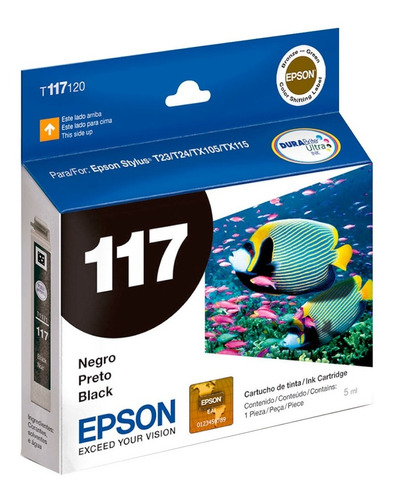 Cartucho Original Epson T117 Negro T117120 T23 Tx105 Tx115