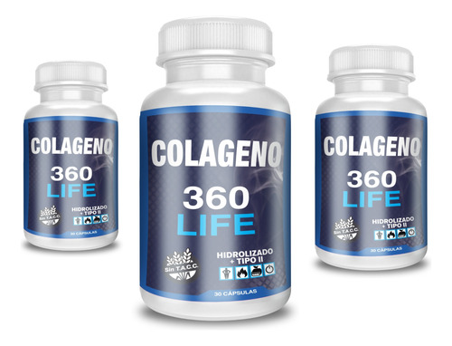 Colágeno 360 Life X3 Hidrolizado + Colageno Tipo Il + Vita C
