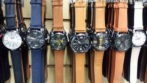 Kit Com 10 Relógios Masculino Pulseira De Couro Atacado Top