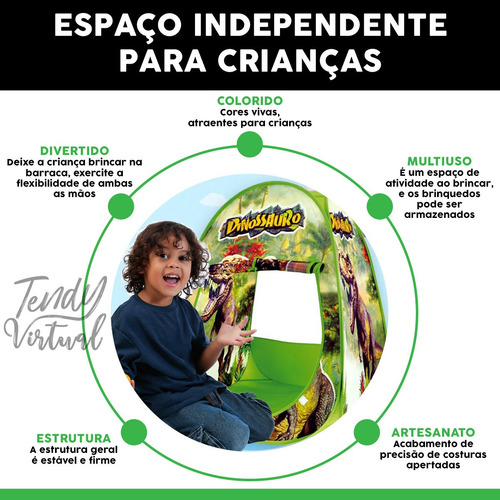 Imagem 4 de 8 de Barraquinha Infantil Menino Casinha Barraca Desmontável