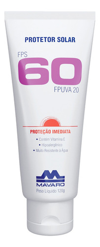 Kit C/5 Protetor Solar Profissional Mavaro 60 Fps 120g Obra