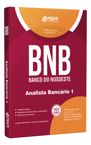 Apostila Completa  Bnb - Banco Do Nordeste 2024 - Analista Bancário 1