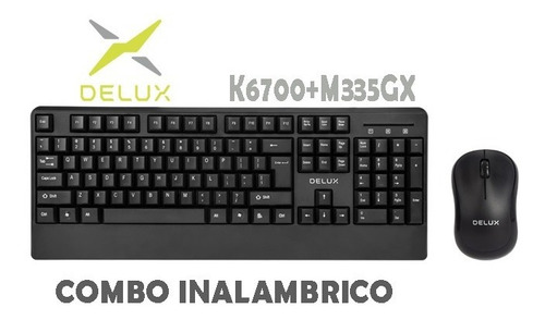 Combo Teclado Mouse Delux Inalambri Usb Español K6700g+m33 