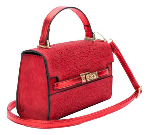 Bolsa Chica Roja Vi Line Bw70 Cuadrada Para Mujer Accesorio Color Rojo