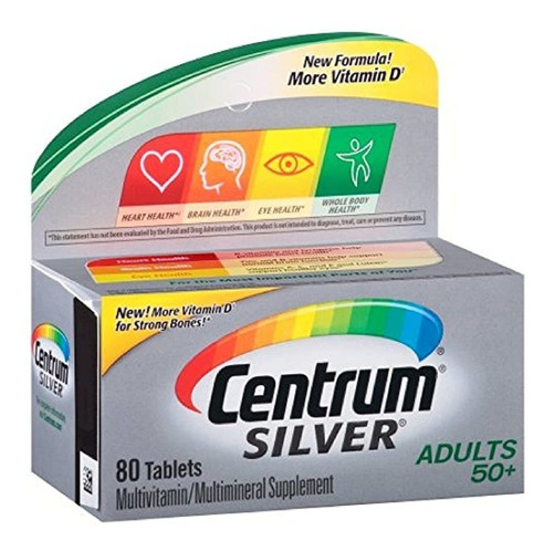 Centrum - Suplemento Multivitamínico Plateado Para Adultos M