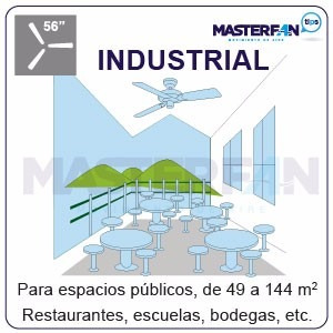 Imagen 3 de 4 de Ventilador Modelo Centauro 56 Sin Luz Masterfan
