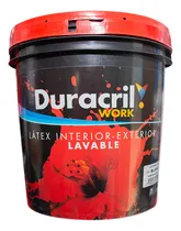 Comprar Pintura Látex Int\u002Fext Lavable Work Blanca Duracril 10lts Acabado Mate Color Blanco