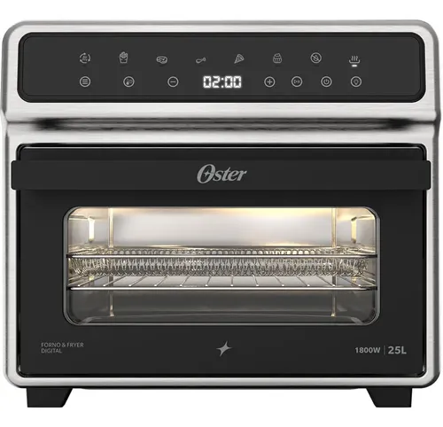 Forno E Fryer 25l Oster Inox Digital Pro 8 Em 1 Oster