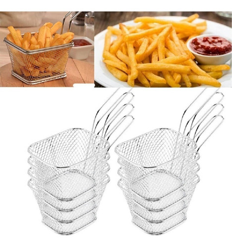 Combo Papas Fritas: Canastilla De Mesa + Cuchillo Ondulador