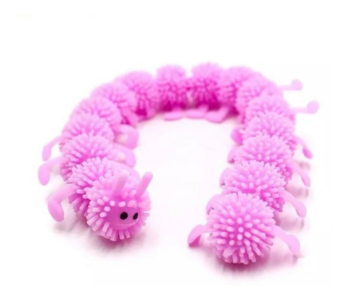 Imagem 4 de 7 de Flofy Squish Fidget Toy Centopéia Rosa Anti Stress Relax
