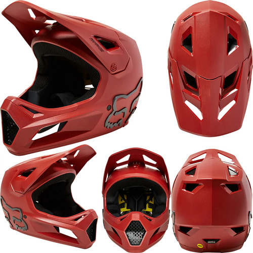 Casco De Bicicleta Fox Racing Mtb Rampage Mips Rojo