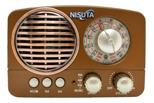 Imagen 2 de 10 de Radio Parlante Portátil Bluetooth Vintage Batería Usb Retro