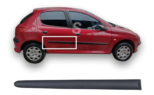 Bagueta Puerta Trasera Peugeot 206 5p 1998/2007 Negra