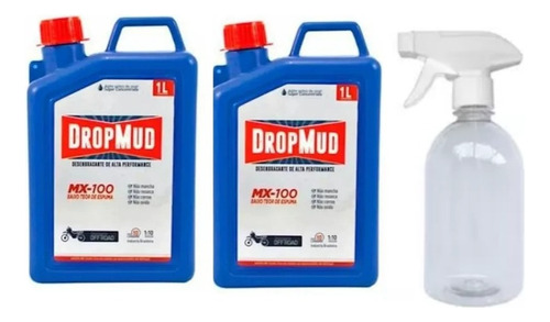 Shampoo Desengraxante Drop Mud Mx-100 2 Litro + Borrifador