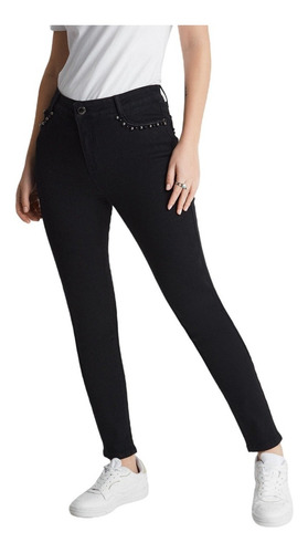 Pantalon Pitillo Con Bolsillos Y Strass - 73000801