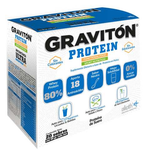 Gravitón Protein Caja X20 Sobres Proteína + Aminoacidos