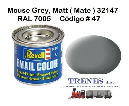 Pintura Para Modelismo 14ml Mouse Grey By Revell # 32147