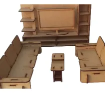 Comprar Jogo De Sala 5 Peças Em Mdf Para Bonecas Barbie Polly