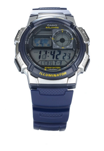 Reloj Casio Ae 1000w Verde Militar 5 Alarmas 100% Original