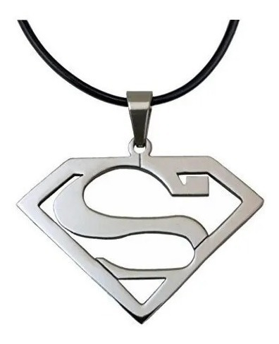 Collar De Superman Acero Inoxidable Super Héroe