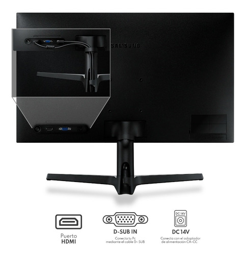 Monitor Gamer Samsung 24 Ls24r350fzlxzx 75hz + Audifonos