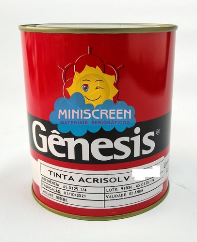 Tinta Serigráfica Acrisolv 900ml Branco Genesis