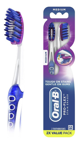 Cepillos De Dientes Oral-b 3d White Pro-flex Stain Eraser, M