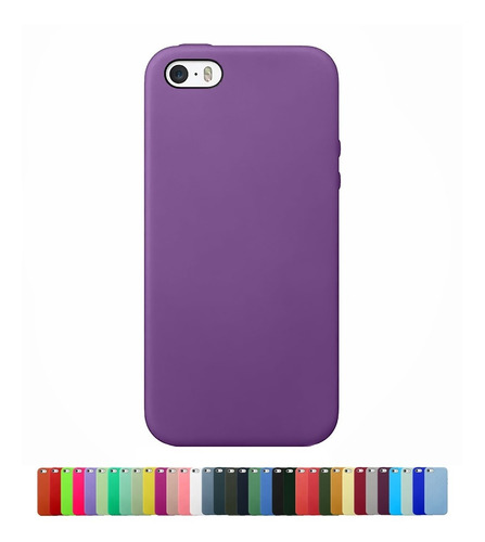 Capa Capinha Silicone Compatível Com Apple iPhone 5 E 5s Se