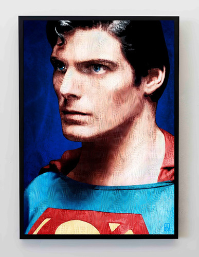Cuadro 33x48cm Poster Superman Superheroe Dc Comics Fan Arte