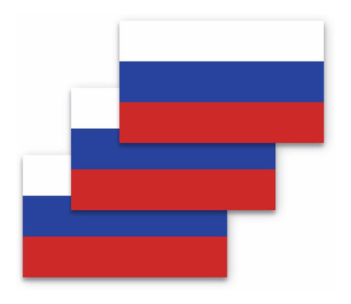 Pegatina De Bandera Rusa 3 Unidades Con Materiales Duraderos