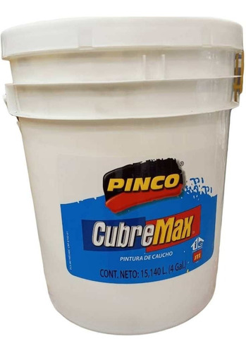 Pintura Caucho Mate Blanco Cubremax Cuñete (4 Gal) 