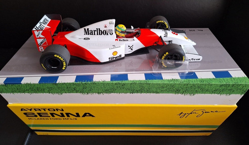 F1 Mclaren Mp4/8 Ayrton Senna Última Vitória 1/18 Branco