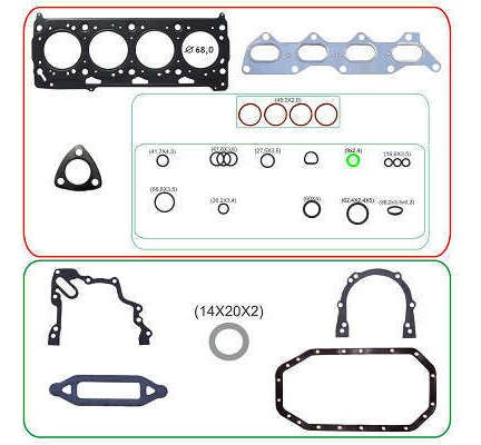 Kit Retifica Aco Vw Polo 1.0 16v 79cv Gasolina 02/03