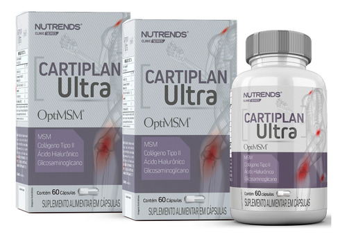 Kit 2x Colágeno Tipo 2 Cartiplan Ultra Com Ácido Hialurônico