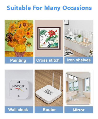 10/20 Pcs Adhesive Wall-mounted Hooks Poster Photo Frame