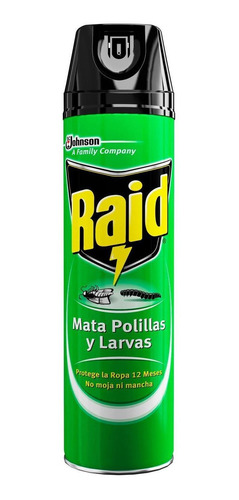 Imagen 1 de 1 de Aerosol Insecticida Mata Polillas Y Larvas 390 Ml Raid