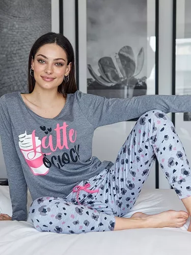Pijama Invierno Mujer Estampado Jaia 22011 Grandes