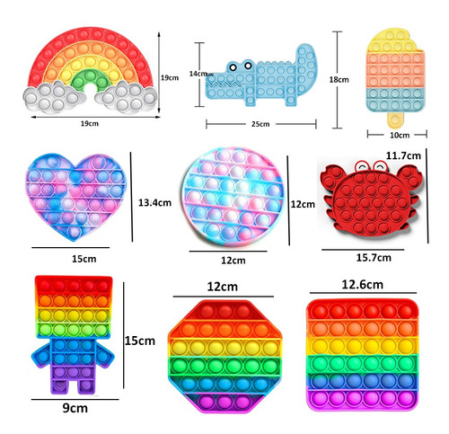 Kit Fidget Kit Pop It Fidget Toy 31 Peças