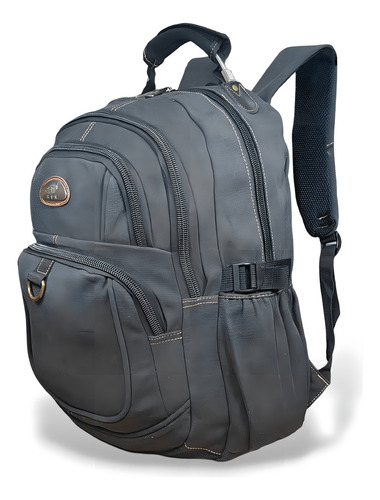 Mochila Faculdade Grande Resistente Em Lona Com Estrutura De Aço, 5 Compartimentos, Compatível Com Notebook 15.6'', Cabo De Aço Ultra Forte, Mochila Executiva Escolar Masculina/feminina