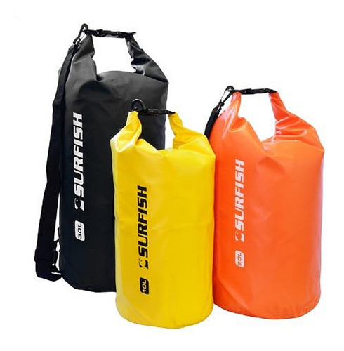 Bolso Estanco Surfish 10 Lts Amarillo Nautica Pesca Kayak