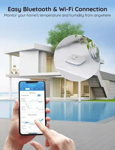 Termómetro higrómetro inteligente Bluetooth temperatura de humedad alerta  de App