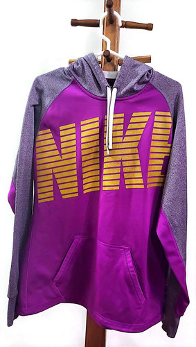 Polera Nike Mujer Talla L/g Color Morado/plomo C/bolsillo