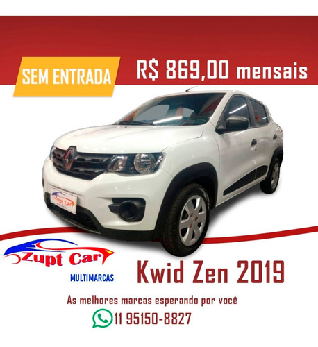 Kwid Zen 1.0 2019 -- Zero Entrada Pronto Para Uber 99 Pop