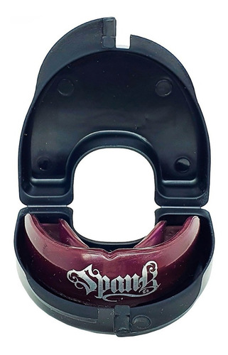 Protetor Bucal Profissional Com Estojo Arcada Superior Spank Cor Roxo Sabor Sem Sabor