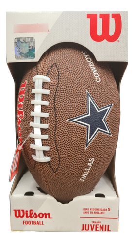 Balón Juvenil Futbol Americano Color Cafe Dallas Cowboys Nfl