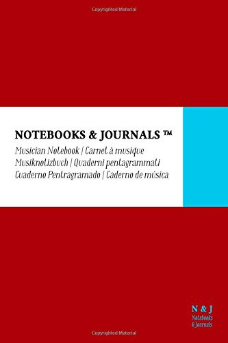 Cuaderno De Musica Notebooks & Journals Pocket Rojo Tapa Bla