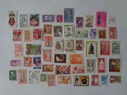 Timbres O Sellos Postales Del Mundo Homenaje A La Mujer