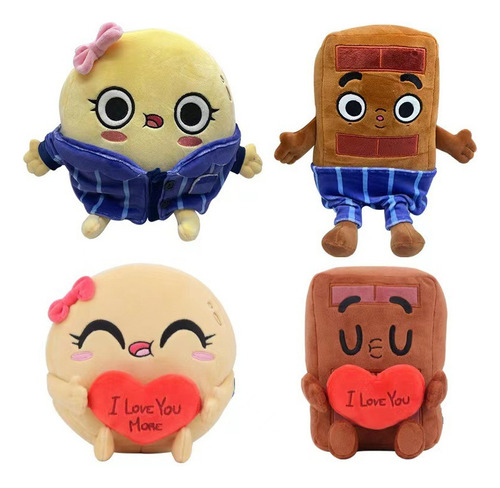 4pcs Choco And Pancake Muñeca Peluche Juguete Niños Regalo A