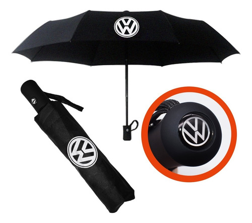 Paraguas Chico Negro Volkswagen